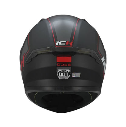 CASCO ICH ICH-503SP DOES MATE NEGRO ROJO