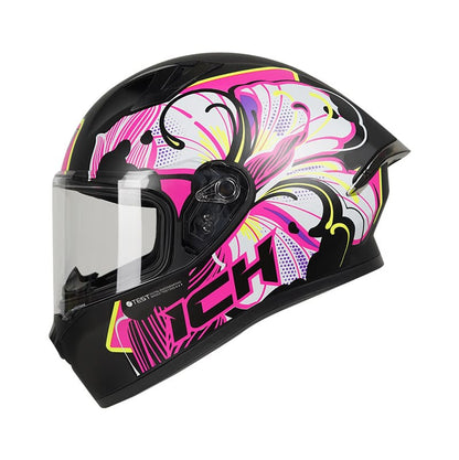 CASCO ICH ICH-503SP FLORAL MATE NEGRO FUCSIA NEON