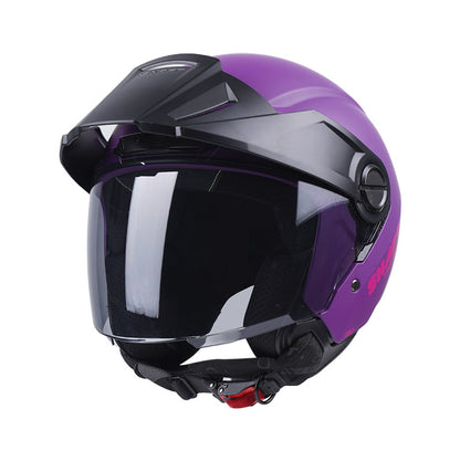 CASCO SHAFT SH-212 SOLID MATE MORADO FUCSIA NEON VISOR MORAD
