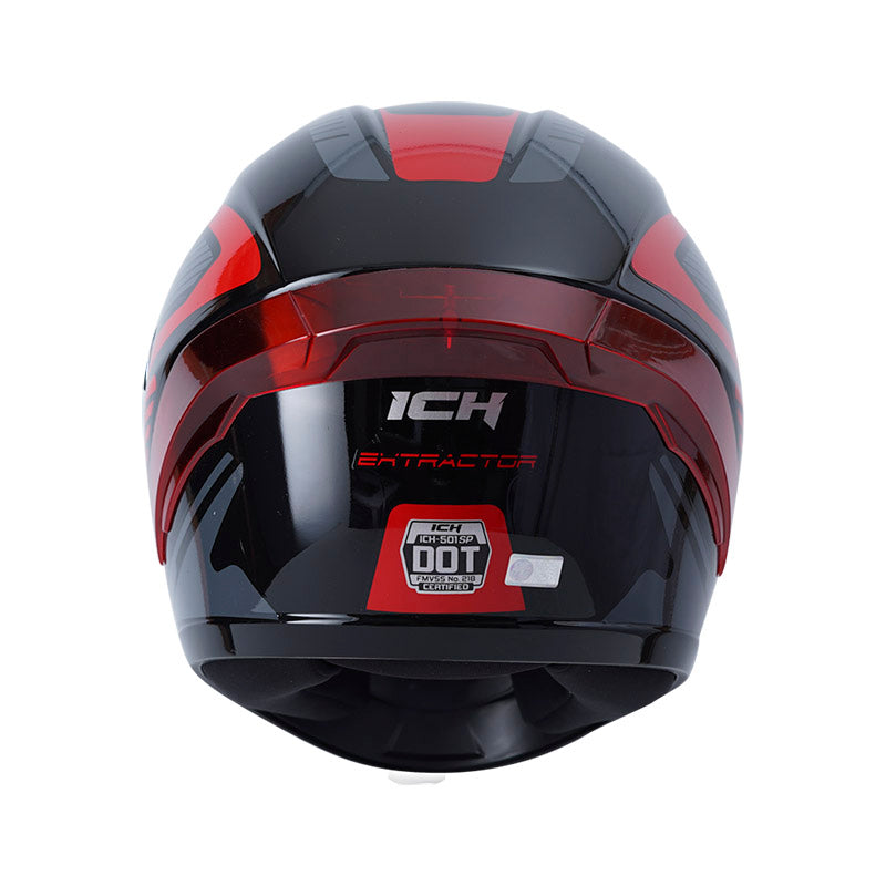 CASCO ICH-501SP EXTRACTOR BRILLANTE NEGRO ROJO