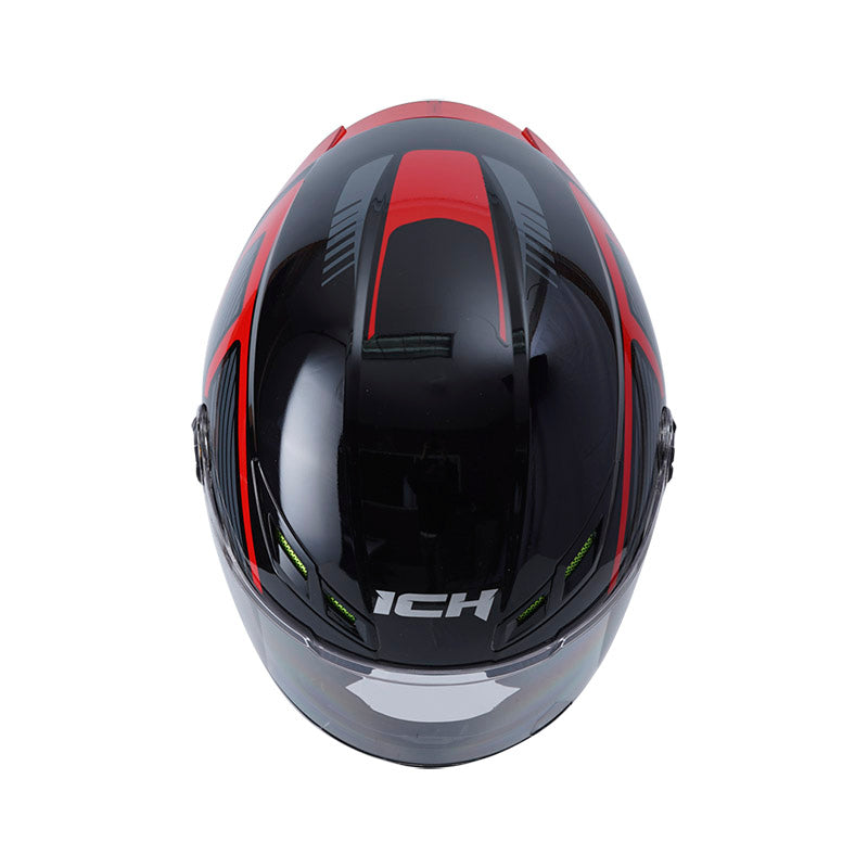 CASCO ICH-501SP EXTRACTOR BRILLANTE NEGRO ROJO
