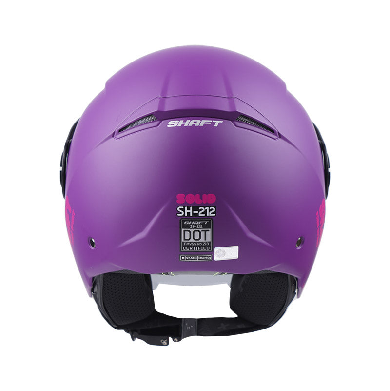 CASCO SHAFT SH-212 SOLID MATE MORADO FUCSIA NEON VISOR MORAD