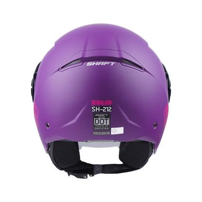 CASCO SHAFT SH-212 SOLID MATE MORADO FUCSIA NEON VISOR MORAD