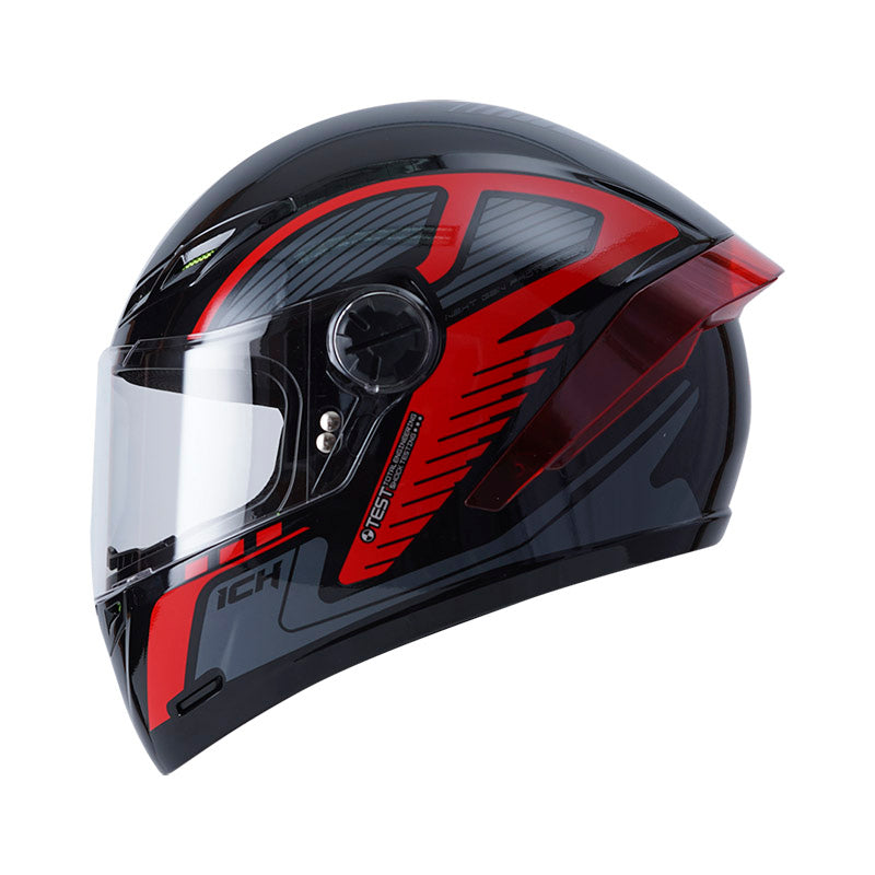 CASCO ICH-501SP EXTRACTOR BRILLANTE NEGRO ROJO