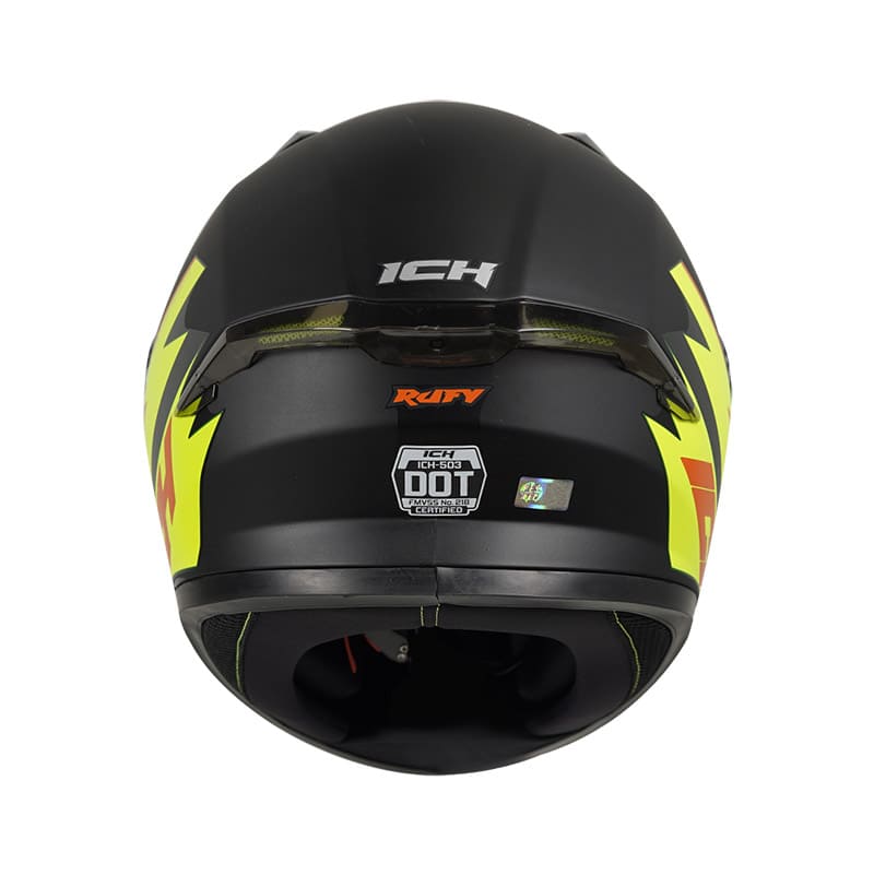 CASCO ICH ICH-503SP RUFY MATE NEGRO NARANJA NEON