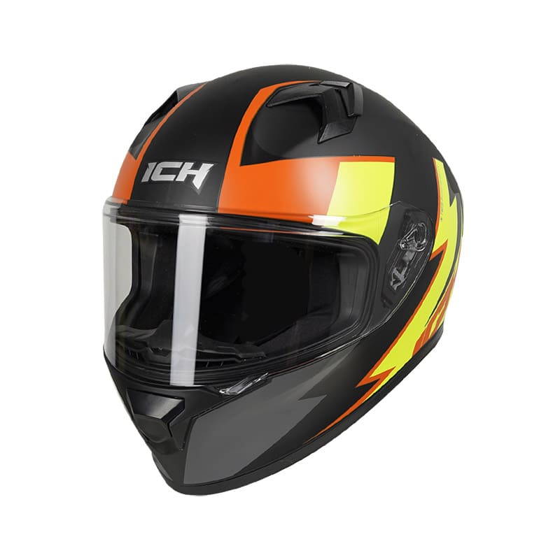 CASCO ICH ICH-503SP RUFY MATE NEGRO NARANJA NEON