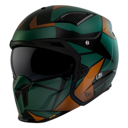 CASCO MT STREETFIGHTER SV S TOTEM MATE VERDE NARANJA