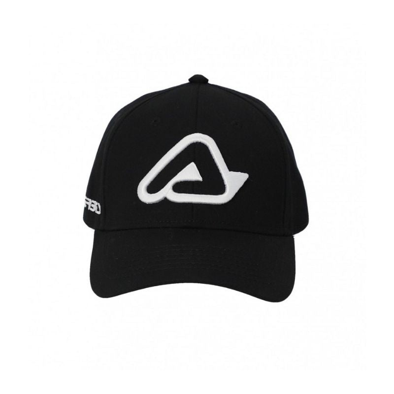 GORRA ACERBIS LOGO NEGRO BLANCO CURVA
