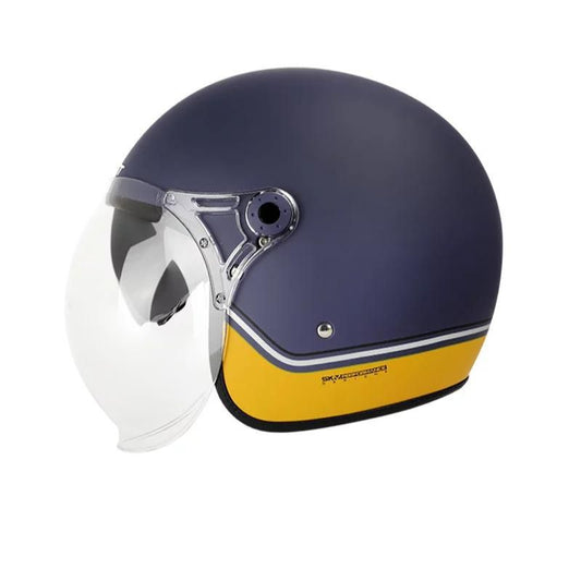CASCO SHAFT SH-121 SCRAMBLE STRIPES AZUL NAVY DORADO