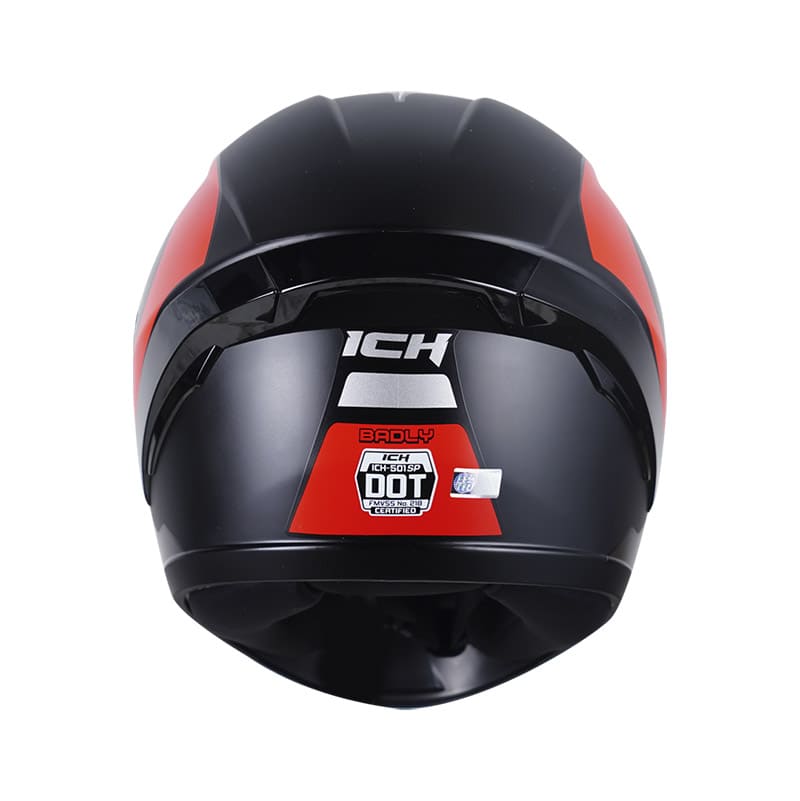 CASCO ICH ICH-501SP BADLY MATE NEGRO ROJO