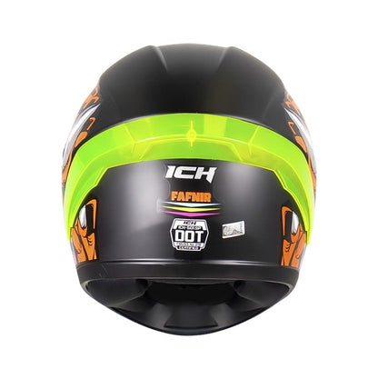 CASCO ICH-501SP FAFNIR MATE NEGRO NARANJA NEON