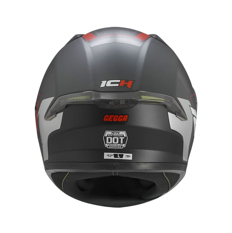 CASCO ICH ICH-503SP GEGGA MATE NEGRO ROJO