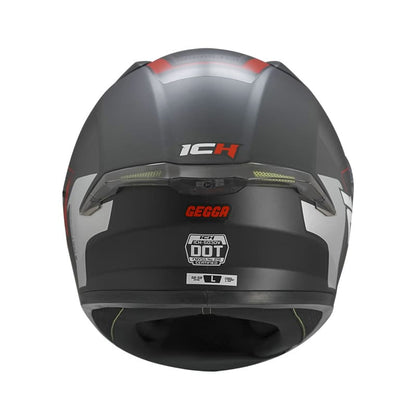 CASCO ICH ICH-503SP GEGGA MATE NEGRO ROJO
