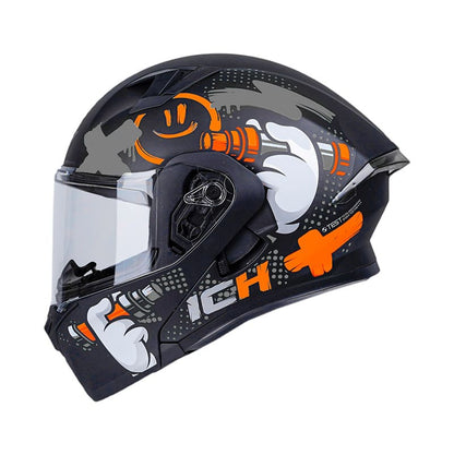 CASCO ICH ICH-3120DV TAGGER MATE NEGRO NARANJA NEON