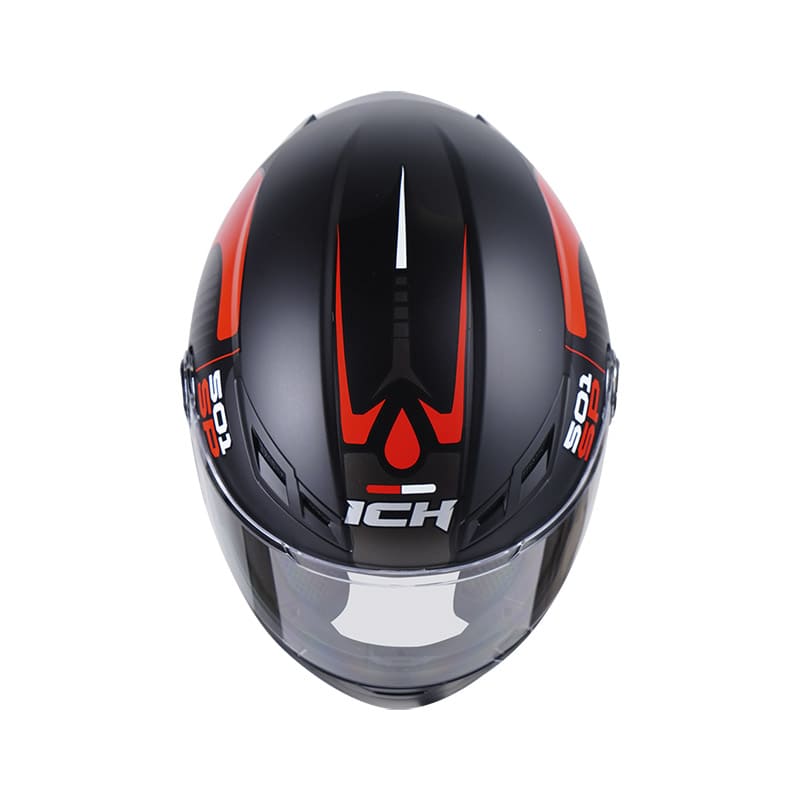 CASCO ICH ICH-501SP BADLY MATE NEGRO ROJO