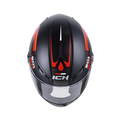CASCO ICH ICH-501SP BADLY MATE NEGRO ROJO