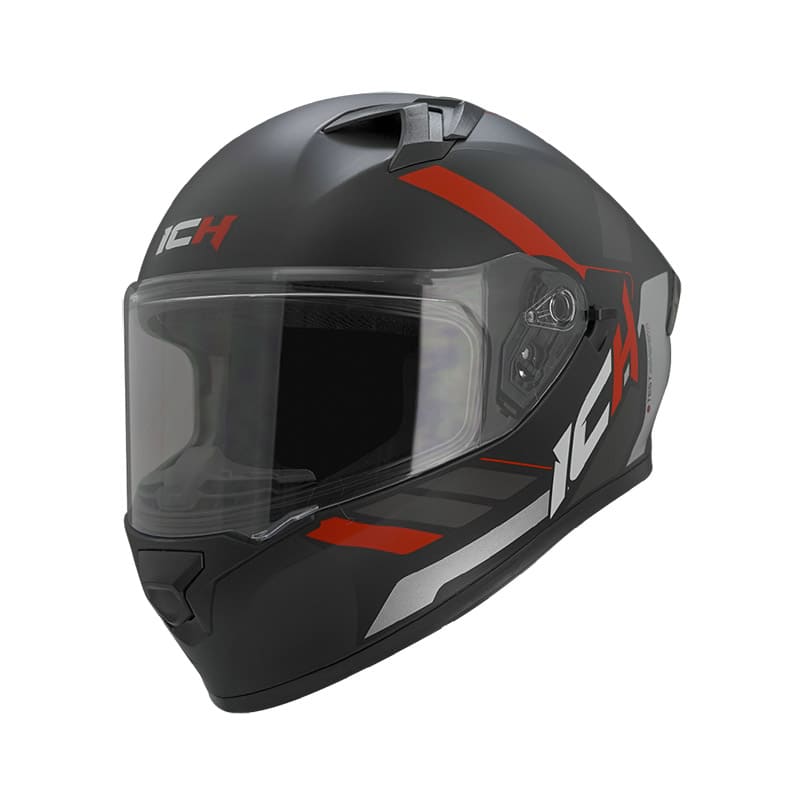 CASCO ICH ICH-503SP GEGGA MATE NEGRO ROJO
