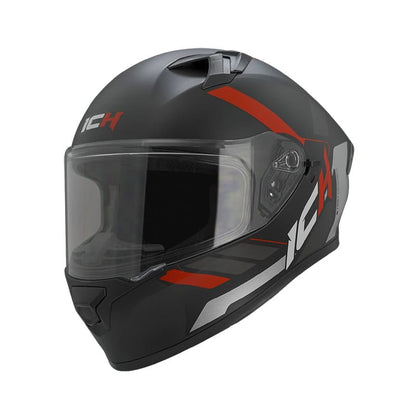CASCO ICH ICH-503SP GEGGA MATE NEGRO ROJO