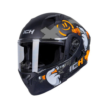 CASCO ICH ICH-3120DV TAGGER MATE NEGRO NARANJA NEON