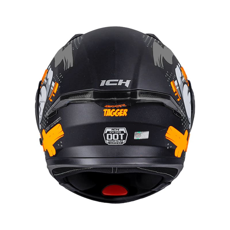 CASCO ICH ICH-3120DV TAGGER MATE NEGRO NARANJA NEON
