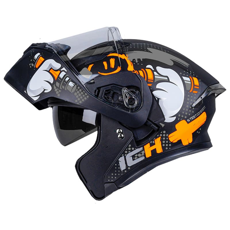 CASCO ICH ICH-3120DV TAGGER MATE NEGRO NARANJA NEON