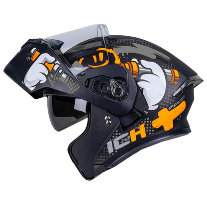 CASCO ICH ICH-3120DV TAGGER MATE NEGRO NARANJA NEON