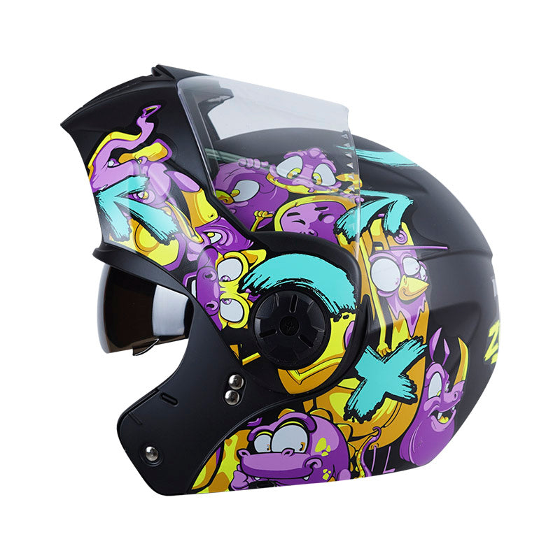 CASCO ICH ICH-3110S ZOO MATE NEGRO AMARILLO NEON