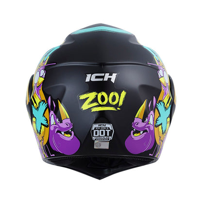 CASCO ICH ICH-3110S ZOO MATE NEGRO AMARILLO NEON