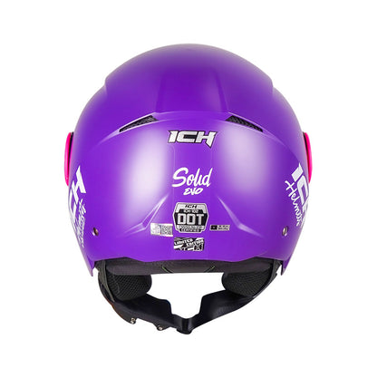 CASCO ICH ICH-102 SPECIAL SOLID MATE MORADO VISOR AZUL