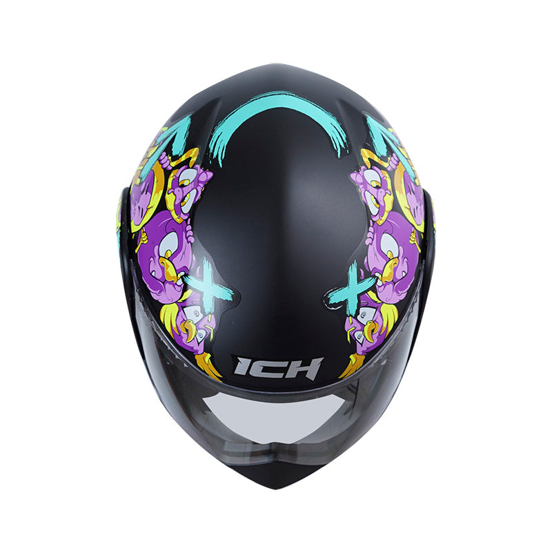 CASCO ICH ICH-3110S ZOO MATE NEGRO AMARILLO NEON