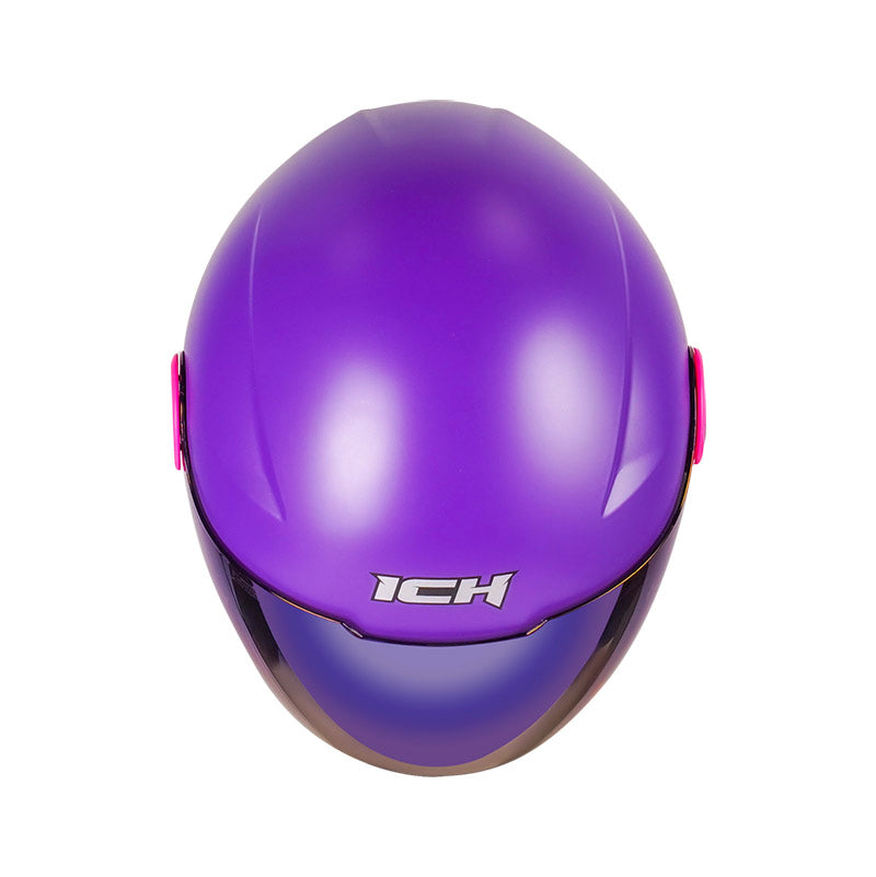 CASCO ICH ICH-102 SPECIAL SOLID MATE MORADO VISOR AZUL