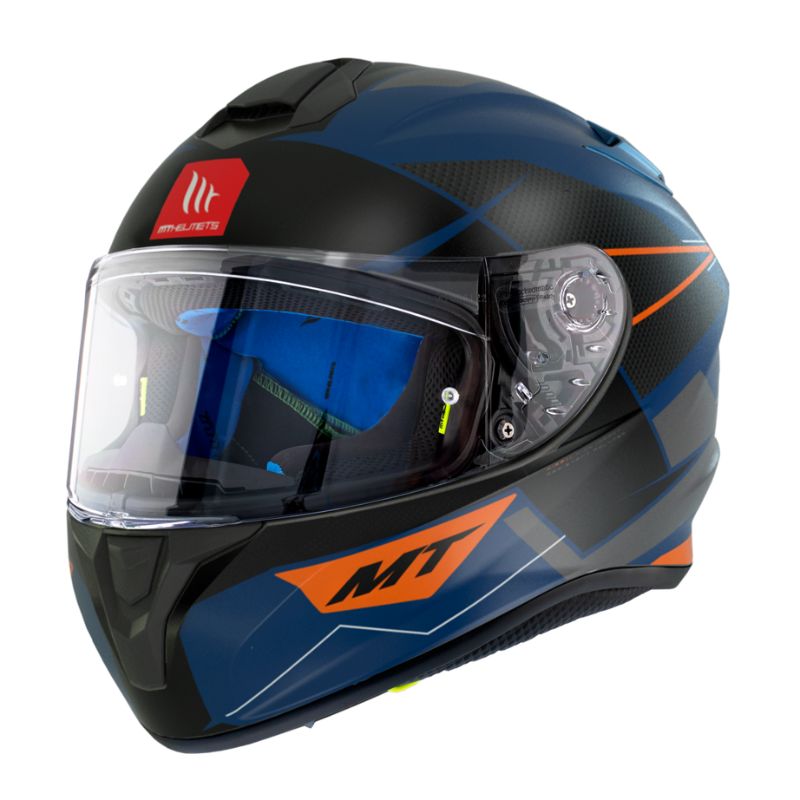 CASCO MT TARGO PRO PODIUM MATE AZUL NEGRO