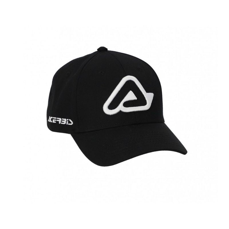 GORRA ACERBIS LOGO NEGRO BLANCO CURVA