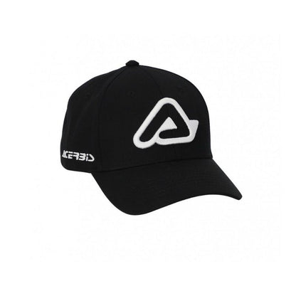 GORRA ACERBIS LOGO NEGRO BLANCO CURVA