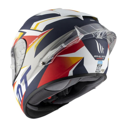 CASCO MT RAPIDE PRO FUGAZ BLANCO NARANJA AZUL