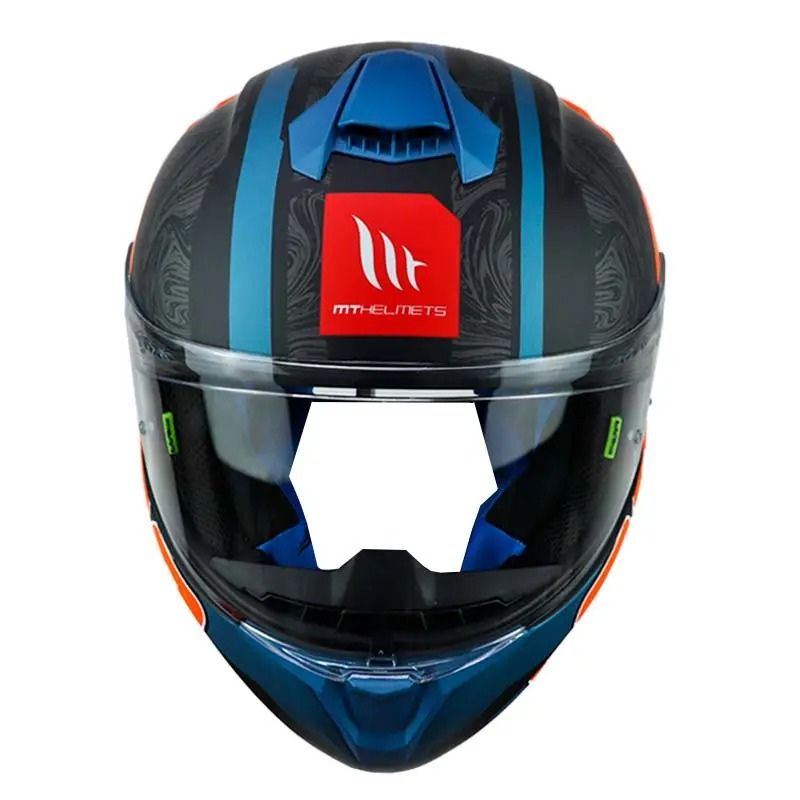 CASCO MT TARGO PRO WELCOME MATE AZUL NARANJA