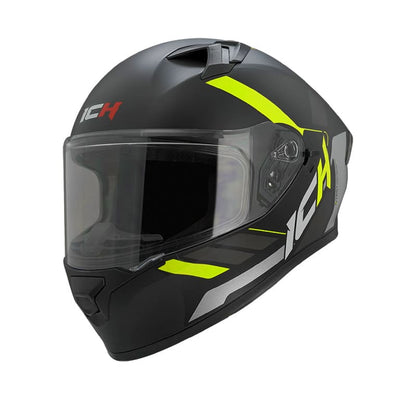 CASCO ICH ICH-503SP GEGGA MATE NEGRO AMARILLO NEON