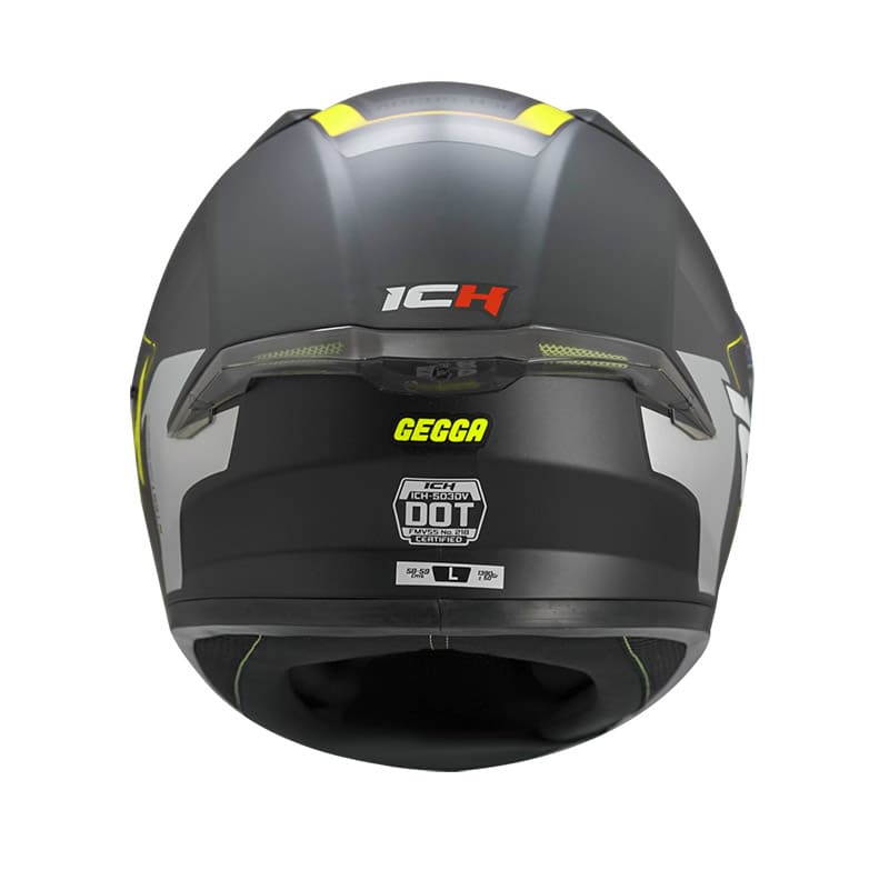 CASCO ICH ICH-503SP GEGGA MATE NEGRO AMARILLO NEON