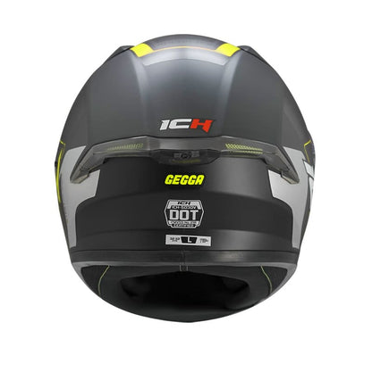 CASCO ICH ICH-503SP GEGGA MATE NEGRO AMARILLO NEON