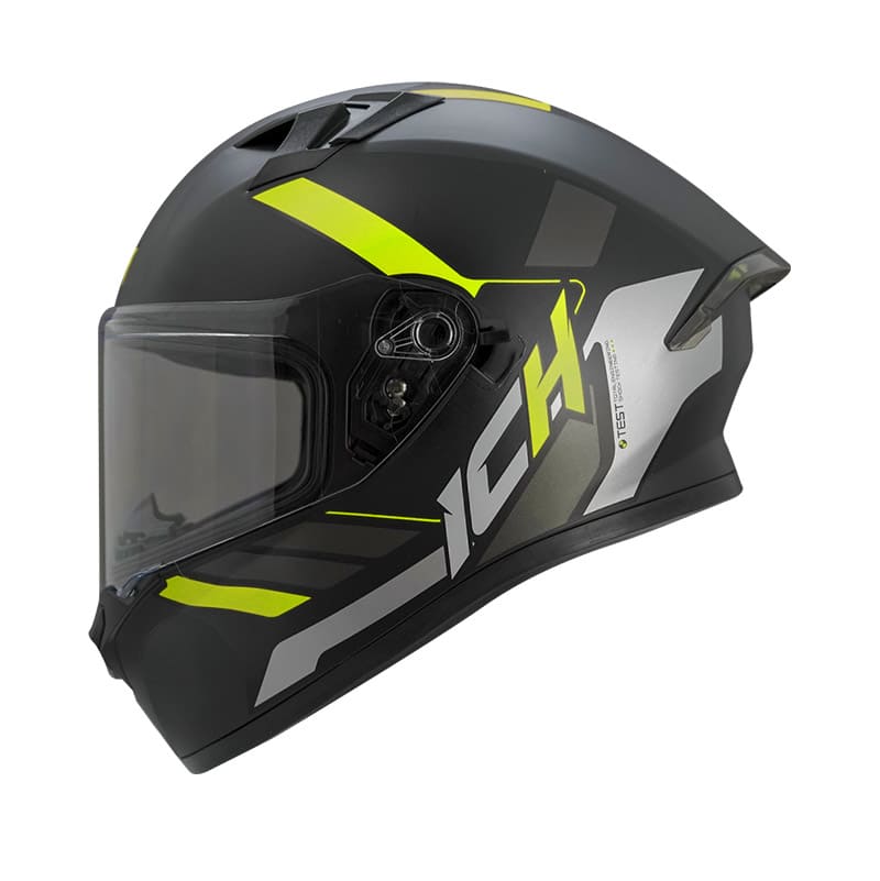 CASCO ICH ICH-503SP GEGGA MATE NEGRO AMARILLO NEON