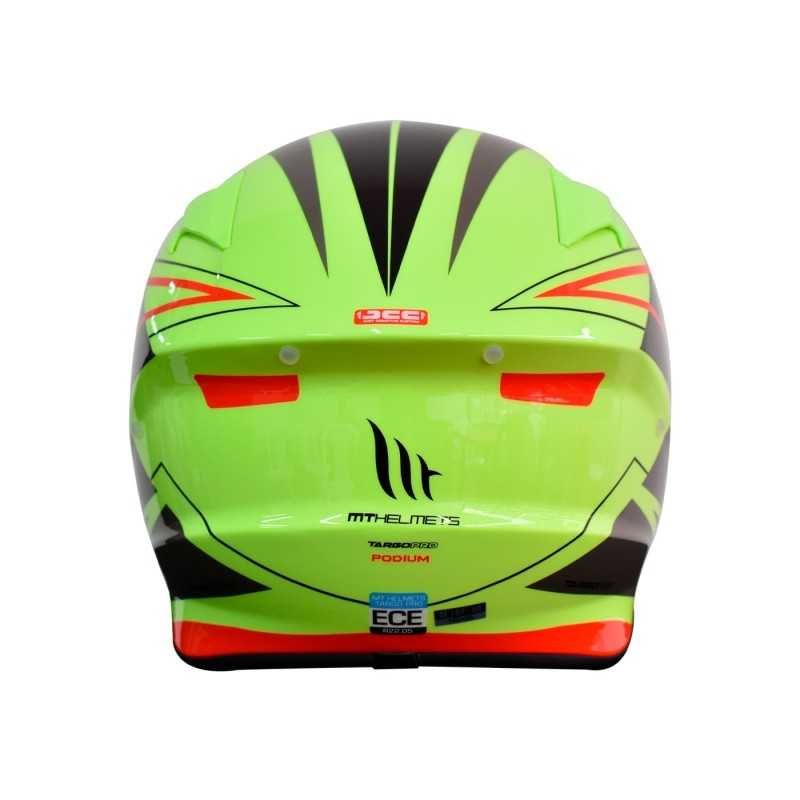 CASCO MT TARGO PRO PODIUM NEGRO AMARILLO NEON