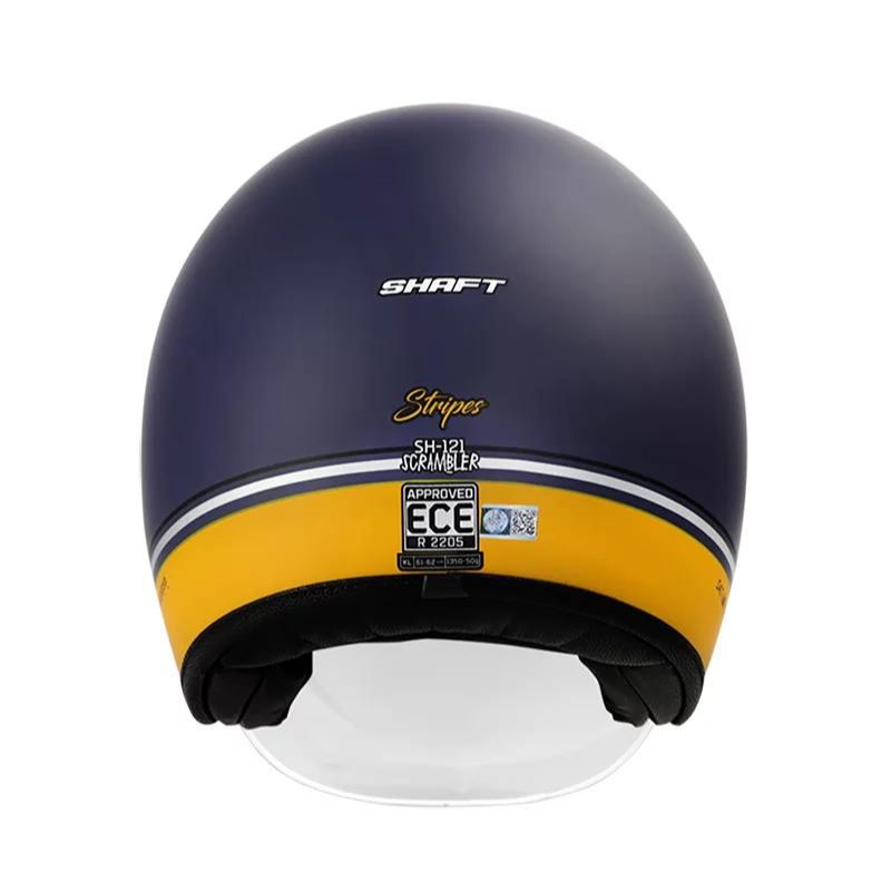 CASCO SHAFT SH-121 SCRAMBLE STRIPES AZUL NAVY DORADO