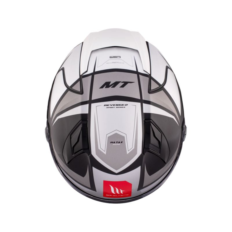 CASCO MT REVENGE 2S HATAX GRIS BLANCO