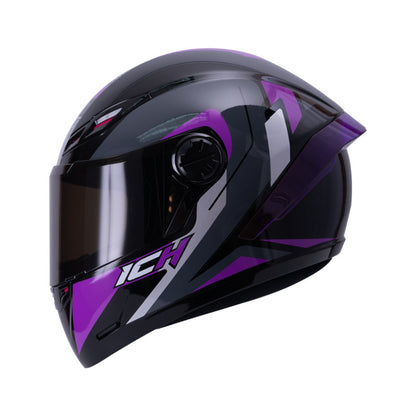 CASCO ICH ICH-501SP KOZKU NEGRO MORADO VISOR HUMO