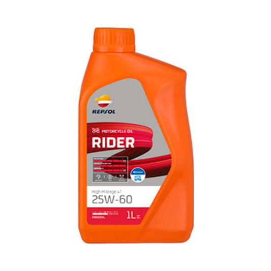 ACEITE REPSOL RIDER HIGH MILEAGE 25W60 4T 1L