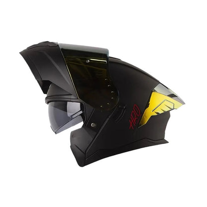 CASCO HRO HRO-3480DV EVO SOLID MATE NEGRO ROJO VISOR IRIDIUM