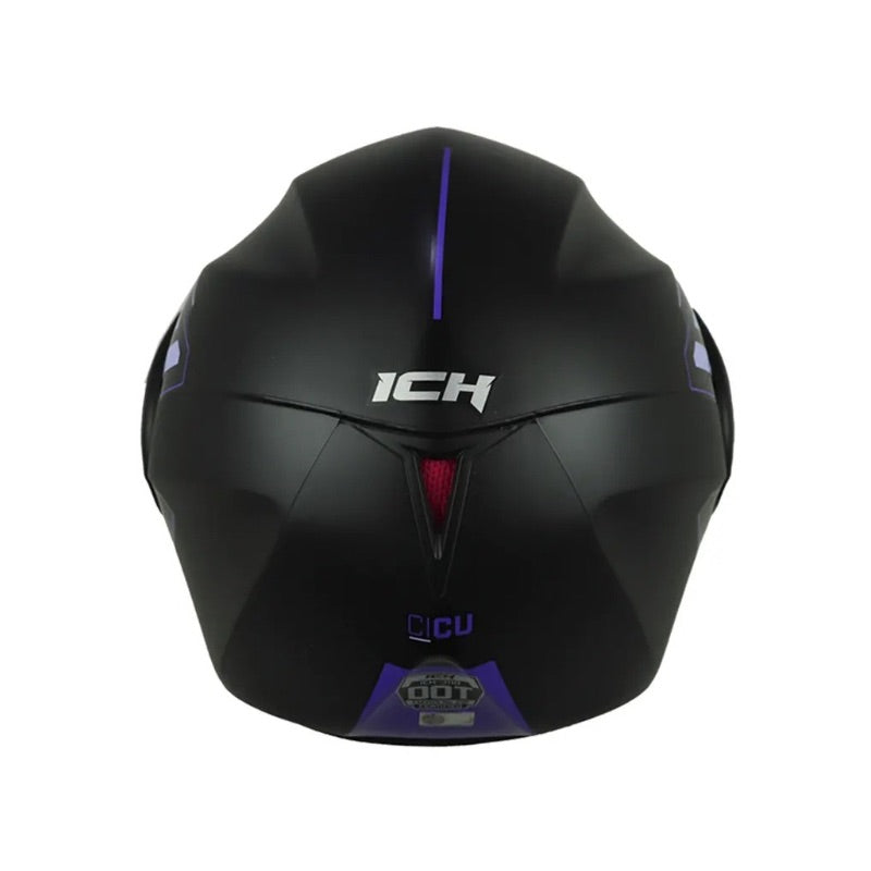 CASCO ICH-3110DV CICU MATE NEGRO MORADO VISOR HUMO