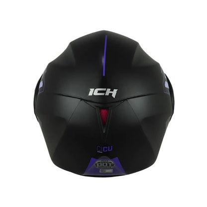 CASCO ICH-3110DV CICU MATE NEGRO MORADO VISOR HUMO