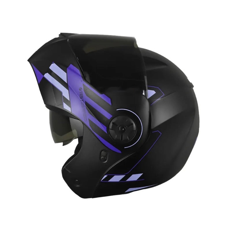 CASCO ICH-3110DV CICU MATE NEGRO MORADO VISOR HUMO