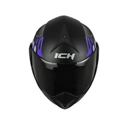 CASCO ICH-3110DV CICU MATE NEGRO MORADO VISOR HUMO